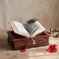 Sheesham Wooden Holy Book Stand & Box | Folding Rehal Quran, Bhagavad Gita, Bible, Religious Scriptures