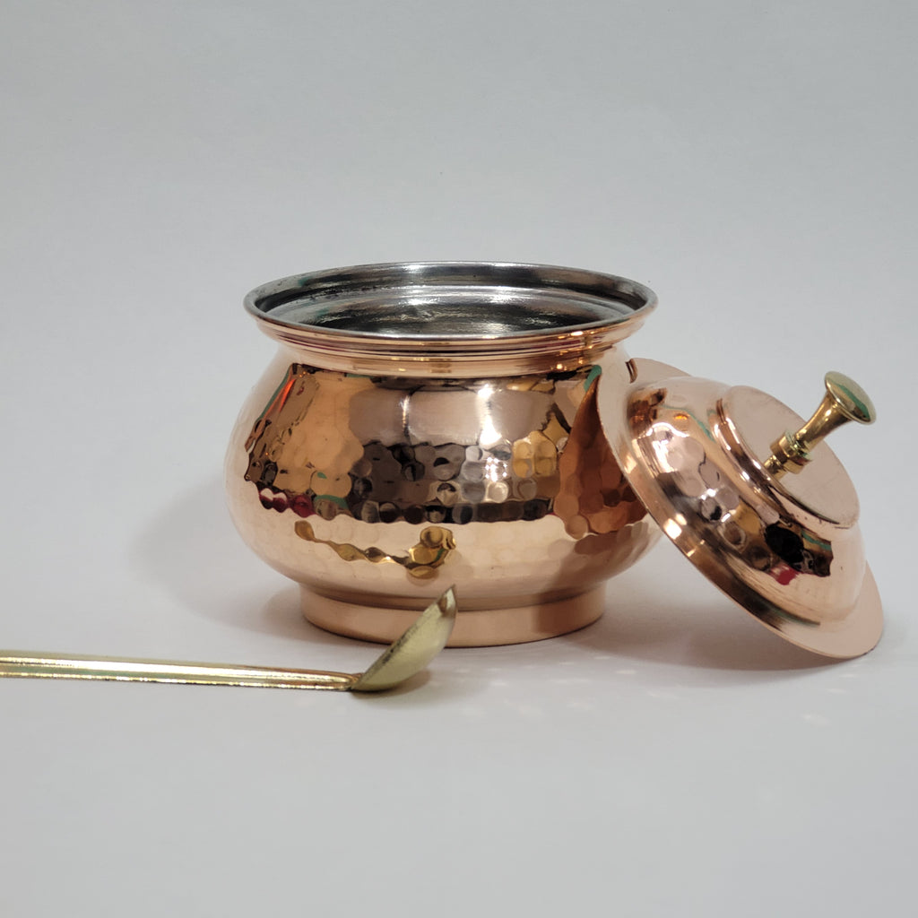 Pure Storage for Pure Ghee – Handcrafted Copper Ghee Pot with Kalai Lining (250 ML)