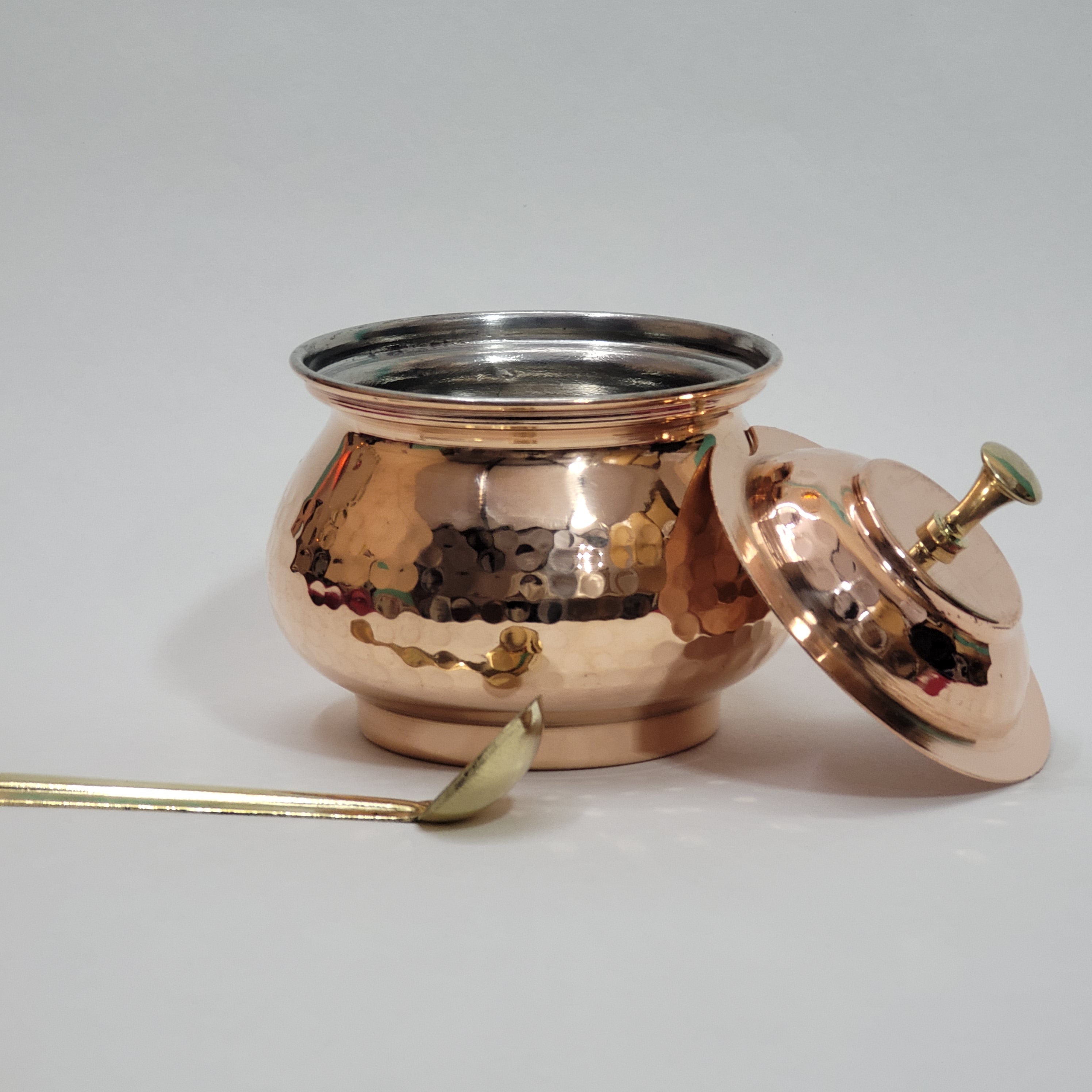 Pure Storage for Pure Ghee – Handcrafted Copper Ghee Pot with Kalai Lining (250 ML)
