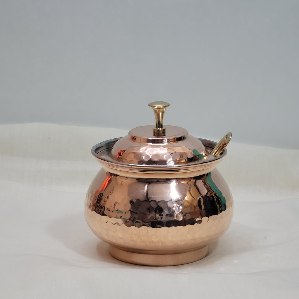 Pure Storage for Pure Ghee – Handcrafted Copper Ghee Pot with Kalai Lining (250 ML)