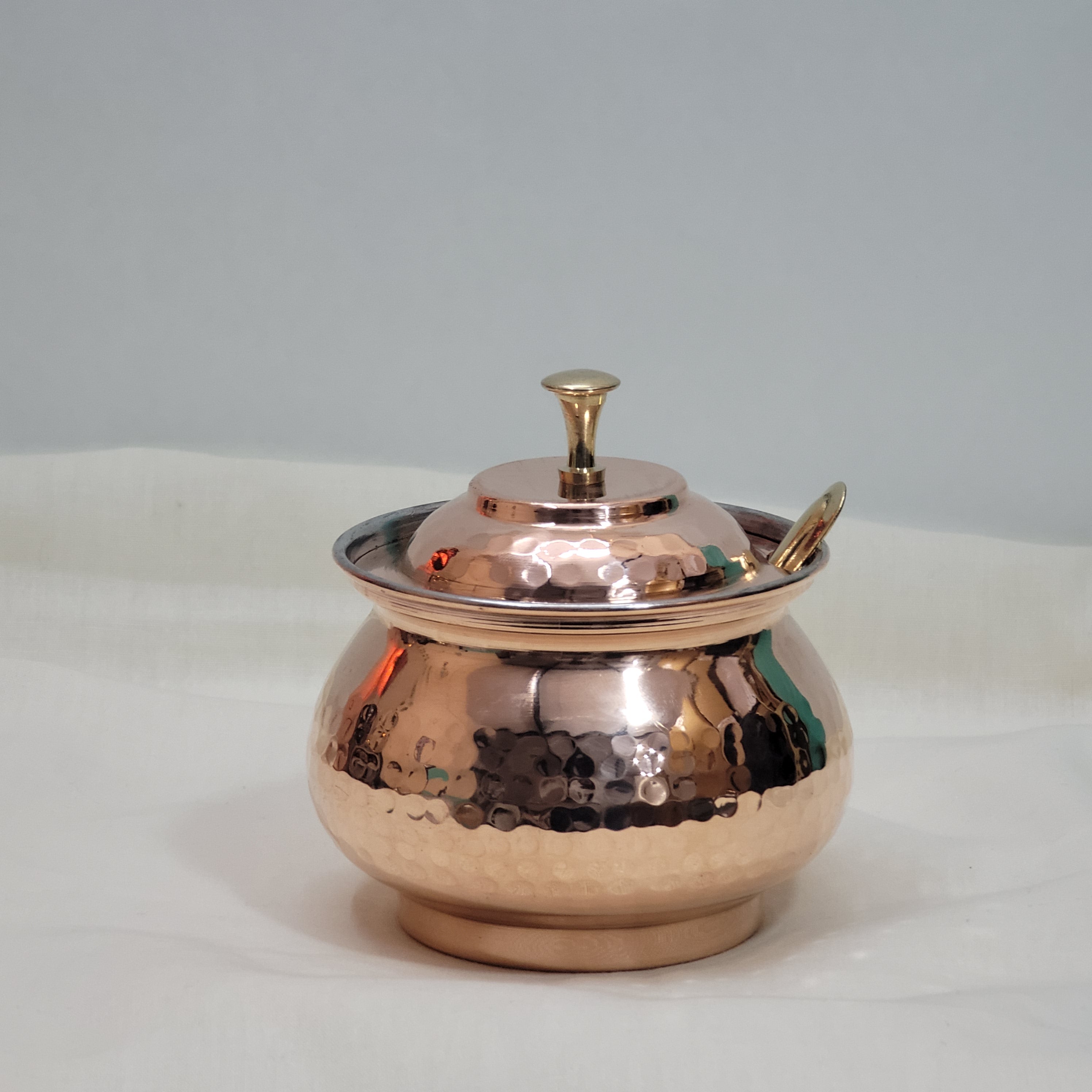 Pure Storage for Pure Ghee – Handcrafted Copper Ghee Pot with Kalai Lining (250 ML)