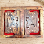 Sheesham Wooden Holy Book Stand & Box | Folding Rehal Quran, Bhagavad Gita, Bible, Religious Scriptures