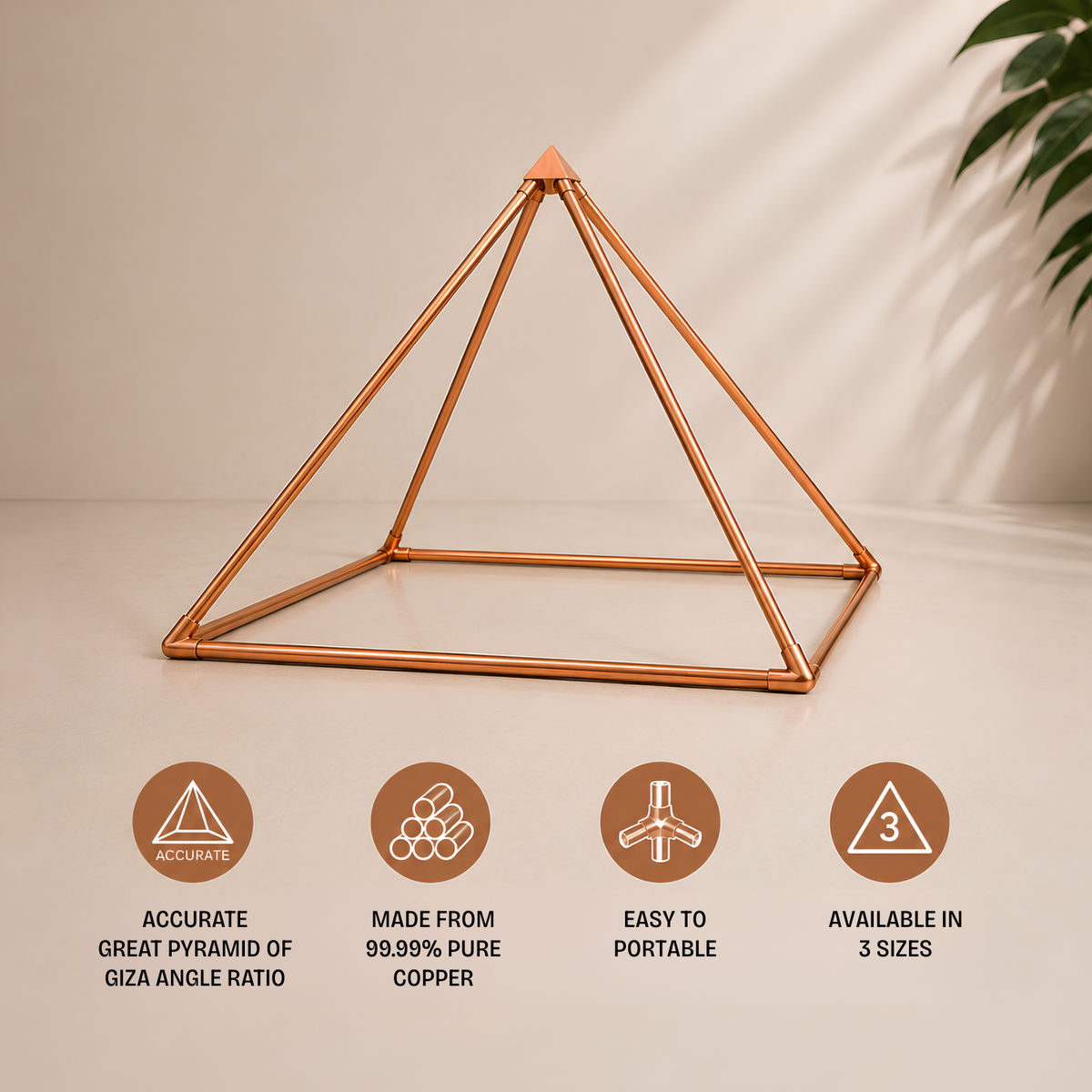 99.9% pure copper connector joining copper pipes