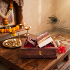 Sheesham Wooden Holy Book Stand & Box | Folding Rehal Quran, Bhagavad Gita, Bible, Religious Scriptures