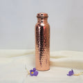 Copper Water Bottle  Hammered Design Glossy Finish 1000 ML – Handcrafted Gift | Diwali Gift Idea