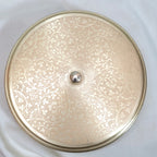 Brass Spice Box 8" (7 Containers, Etched Floral Matt Finish)