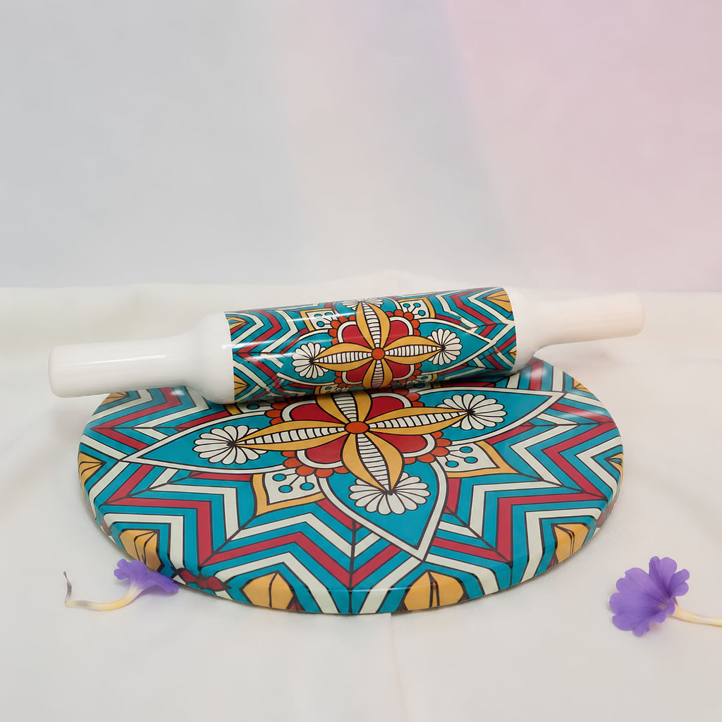 Marble Rolling Pin board for Chapati Roller | Chakla Belan Set
