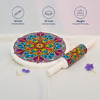 Marble Rolling Pin board Chapati Roller | Chakla Belan Set Mandla Design