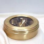 Brass Spice Box 8" (7 Containers, See through Lid, Etched Matt Finish)