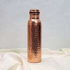 Copper Water Bottle  Hammered Design Glossy Finish 950 ML – Handcrafted Gift | Diwali Gift Idea