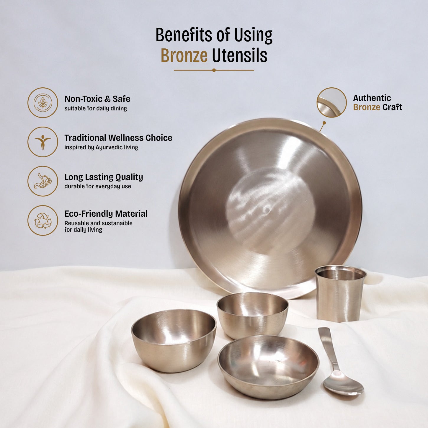 Pure Kansa Thali Dinnerset