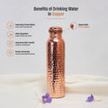 Copper Water Bottle  Hammered Design Glossy Finish 950 ML – Handcrafted Gift | Diwali Gift Idea