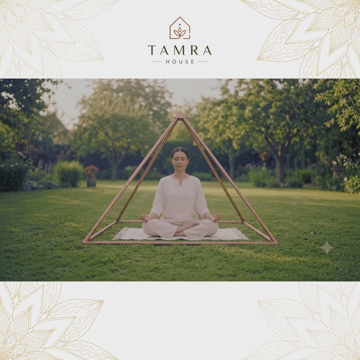 Copper Pyramid – Foldable Copper Meditation Pyramid Kit (Medium & Large)